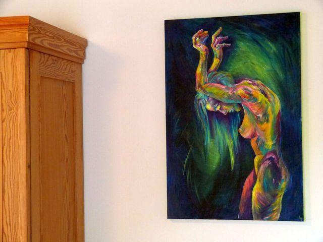 Ölgemälde im Schlafzimmer