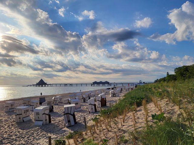 Unser Strand mit Seebrücke