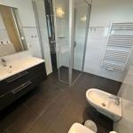 Bad EG mit Fenster, Raindancedusche, Bidet und großem Spiegel