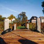 Blick vom Steg in den Garten